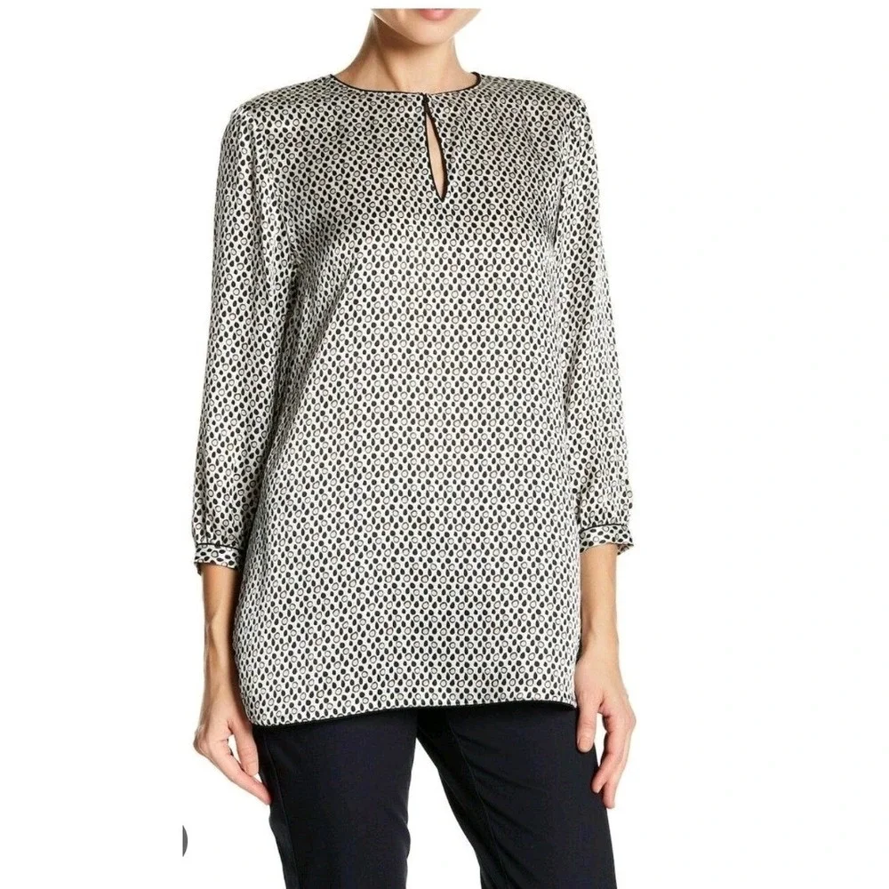 NEW! Lafayette 148 New York S Silk Kelsey Blouse